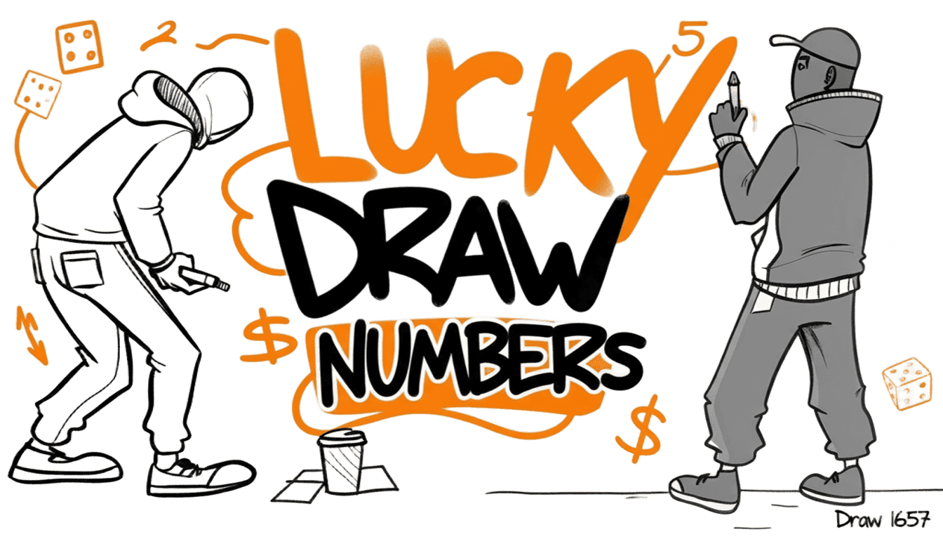 Illustration of Lucky Draw Numbers Saturday draw experience